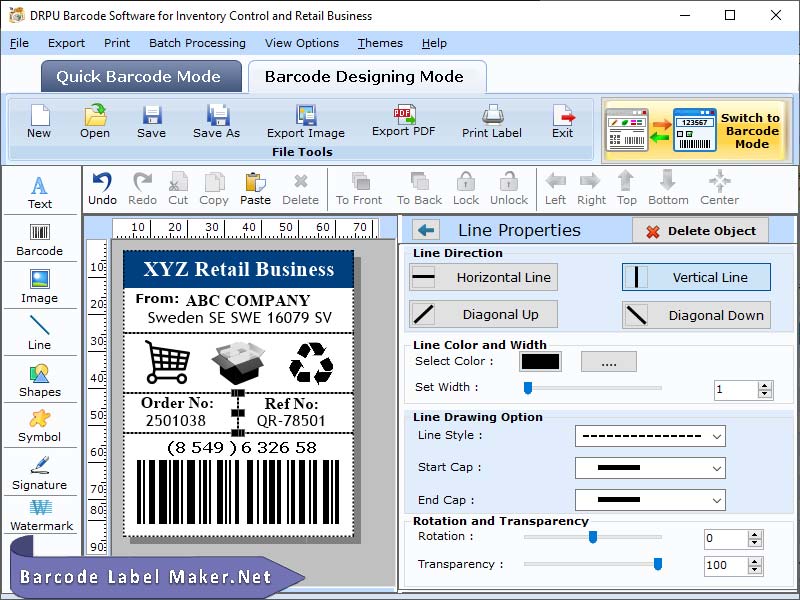 Barcode Maker for Retail Business screen shot