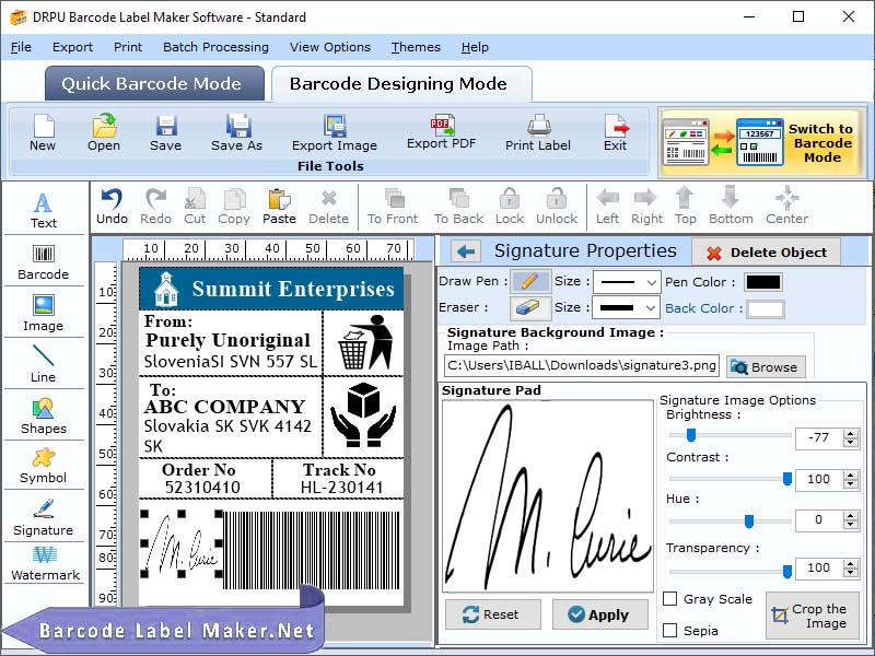 Windows 7 Barcode Label Maker Software 6.3 full