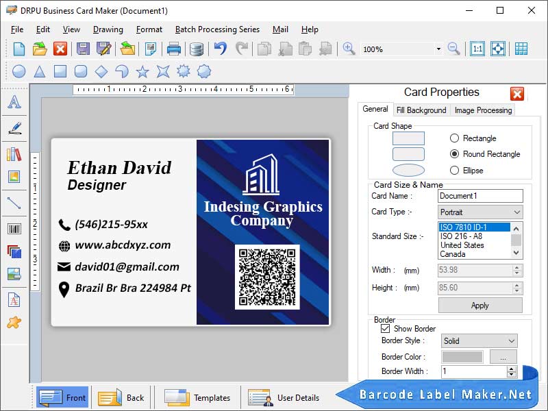 Windows 7 Business Card Maker Software 8.3 full