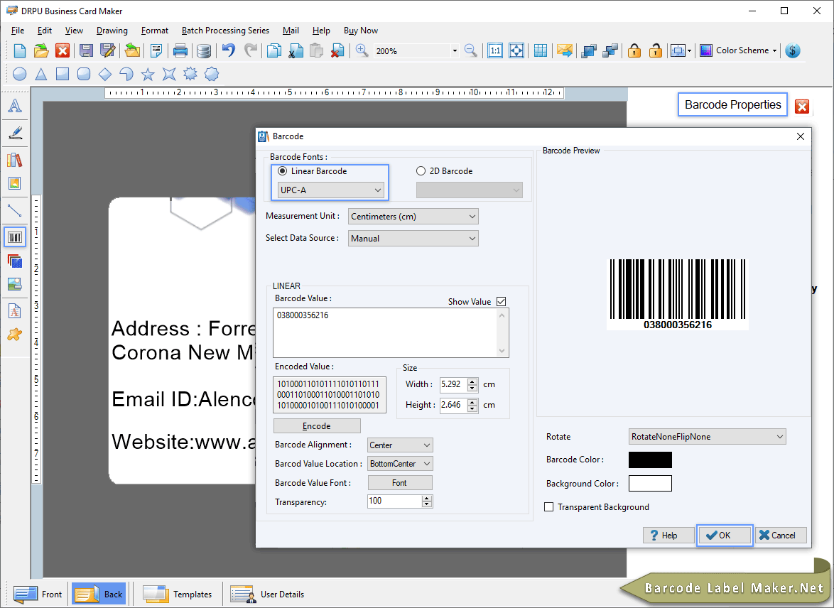 Barcode Properties