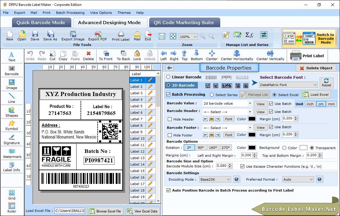 Barcode Properties