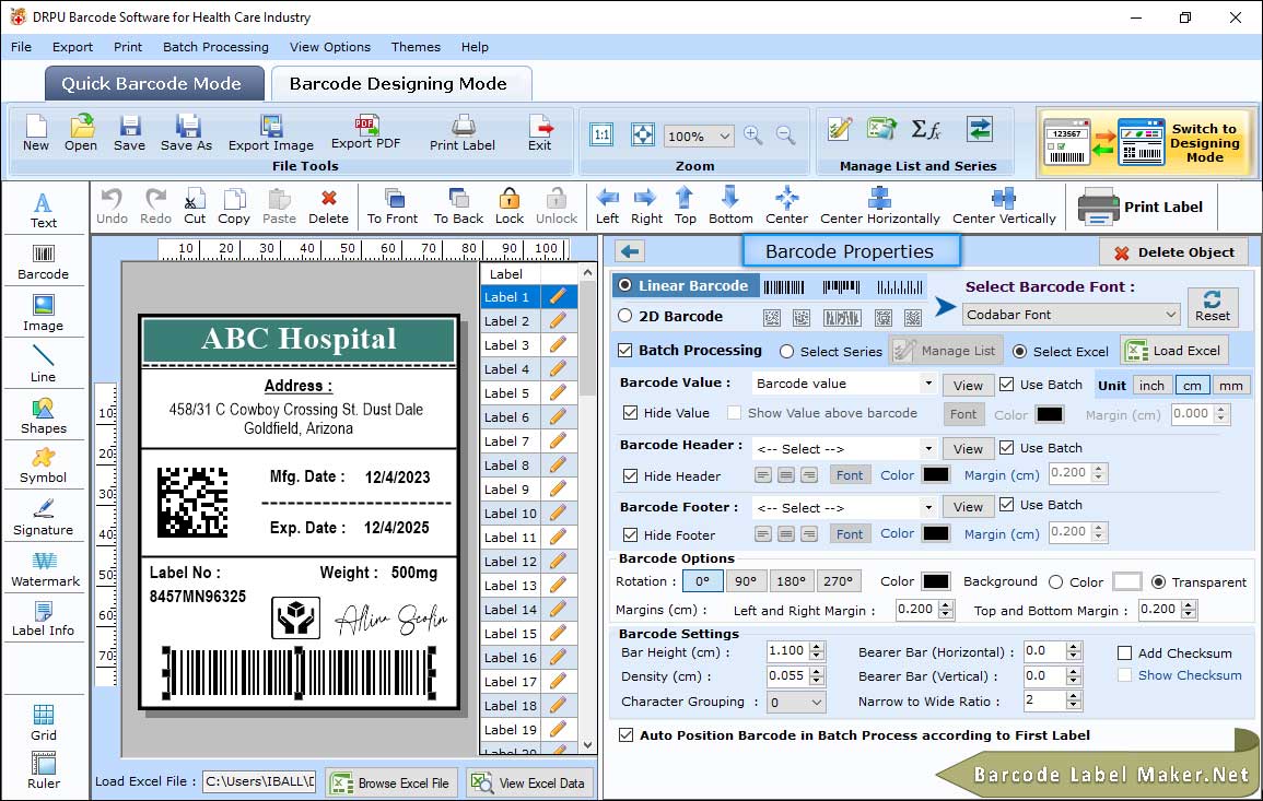 Barcode Properties