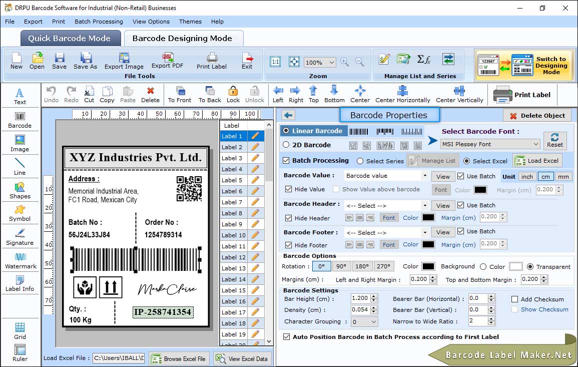 Barcode Properties