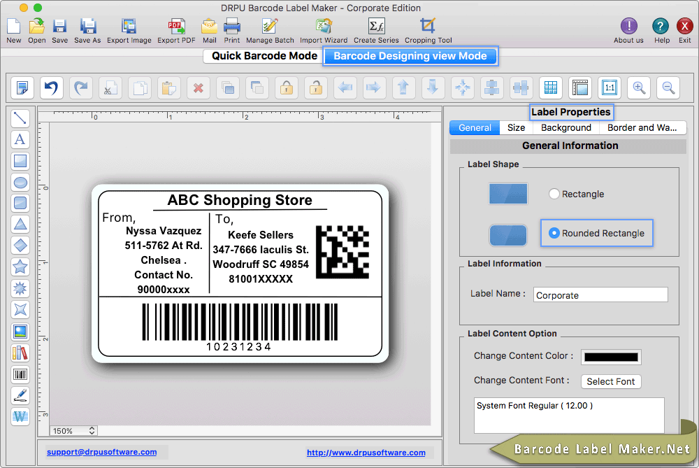 Label Properties