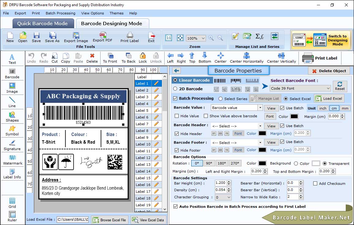 Barcode Properties