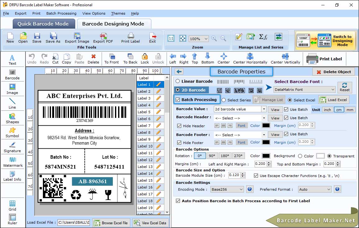 Barcode Properties